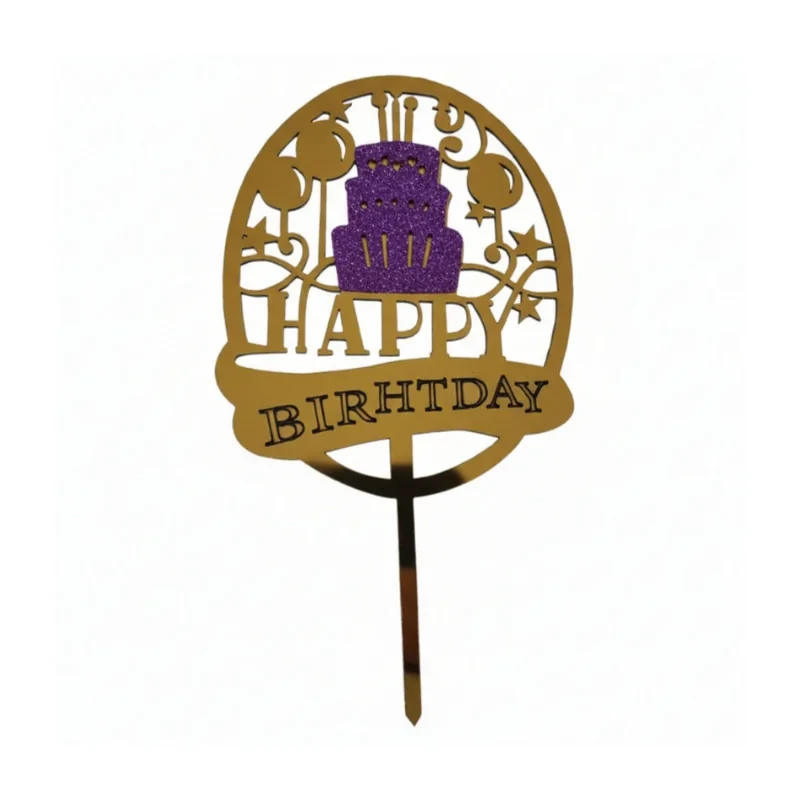 تاپر مدل کیک تولد happy birthday بسته 5 عددی