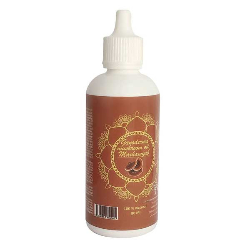 روغن تقویت کننده مو و ریش و سبیل مرهم یاب مدل قارچ گانودرما حجم 80 میلی لیتر