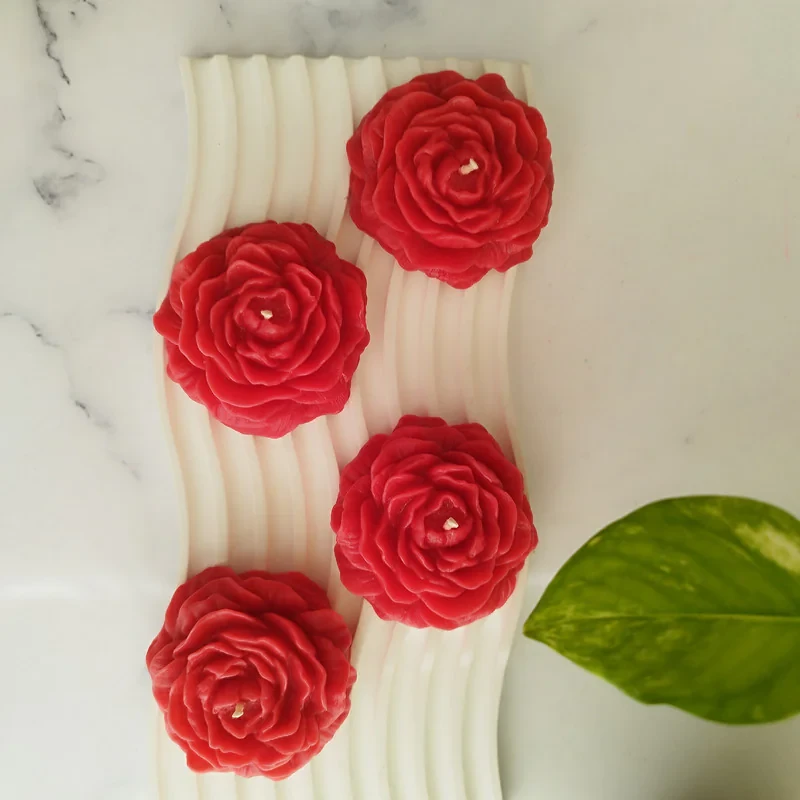 شمع مدل گل آلاله بسته 3 عددی