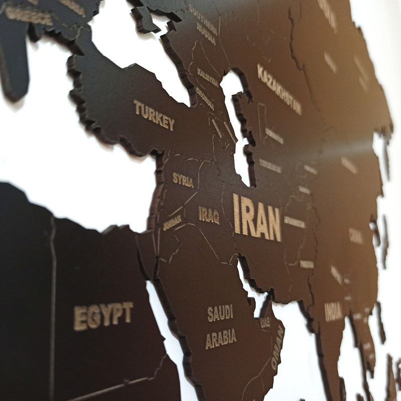 استیکر مدل نقشه چوبی جهان کد 2022