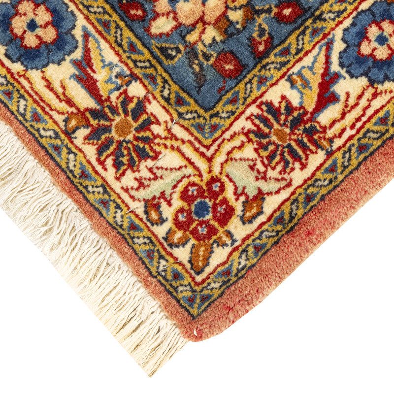 فرش دستبافت 0,6 متری مدل ساروق کد 45P9177 زمینه لاکی