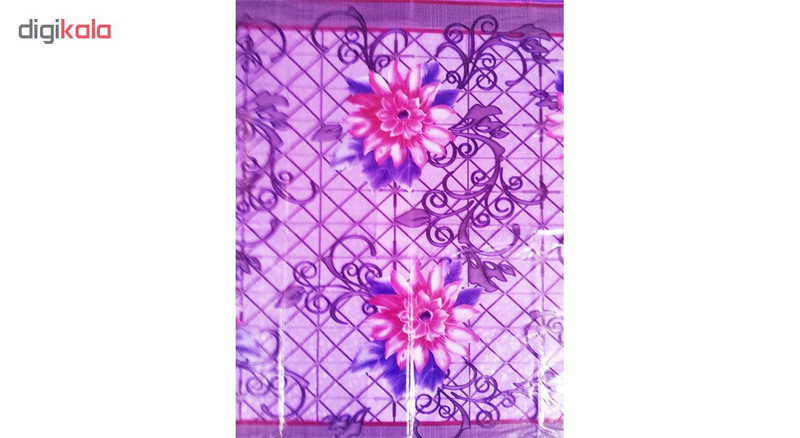 سفره پلاستیکی چهار نفره طرح سوسن رنگ بنفش سایز 92×120 سانتی متر