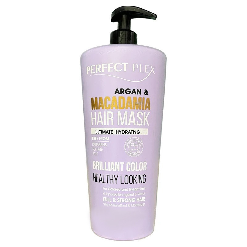 ماسک مو پرفکت پلکس مدل ARGAN MACADMIA مناسب انواع مو حجم 400 میلی لیتر