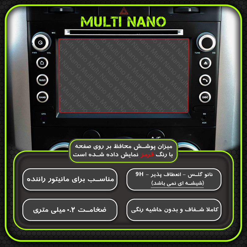 محافظ صفحه نمایش خودرو مولتی نانو مدل X-S1N مناسب برای مانیتور سوزوکی ویتارا مجموعه 3 عددی