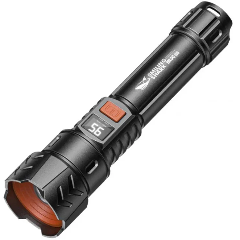 چراغ قوه دستی اسمایلینگ شارک مدل 5 حالته شارژی SD-5239A با نور مهتابی