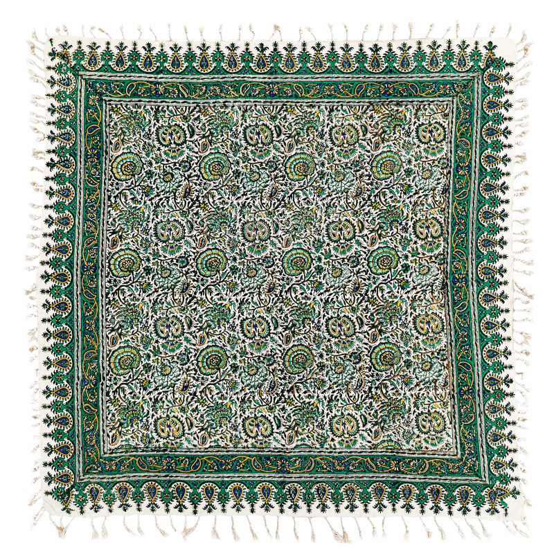 رومیزی قلمکار مدل گل اناری