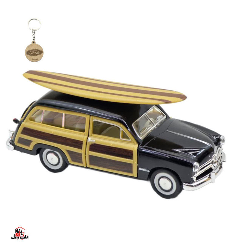 ماکت ماشین کینزمارت مدل فلزی فورد وودی واگن 1949 ساحلی FORD WOODY WAGON به همراه جاسوییچی