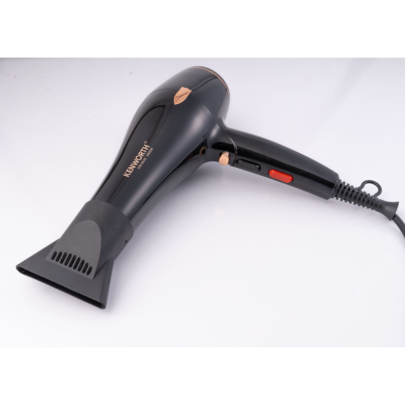 سشوار حرفه‌ای 2400 وات کنورث مدل KW-9030، موتور AC، وزن 1050 گرم، المنت فلز، دارای سری متمرکز‌کننده باریک، متمرکز‌کننده پهن با ویژگی صاف‌کنندگی، با قابلیت فناوری تولید یون
