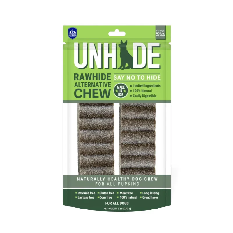 تشویقی سگ نژاد متوسط هیمالین مدل Unhide Rawhide Alternative Chew Medium طعم بادام زمینی وزن 170 گرم