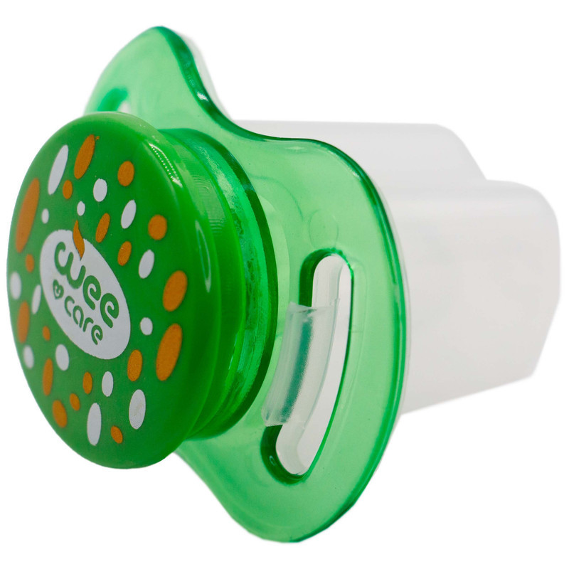 پستانک ارتودنسی وی کر مدل دربدار شفاف چاپدار سایز 0-3 ماه کد P142