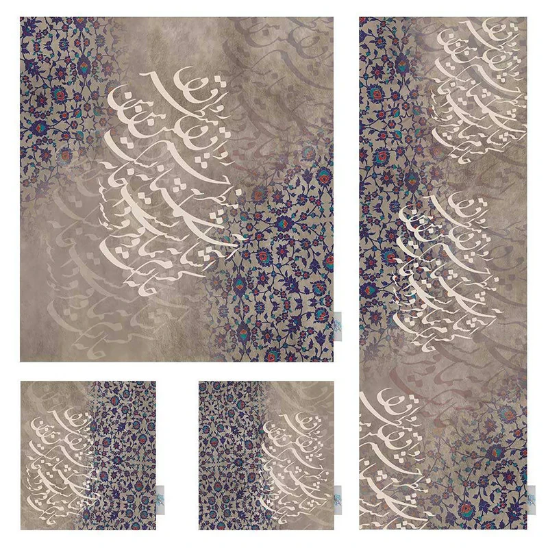 ست رومیزی 4 تکه شمسه نگار کد Tr512DR4