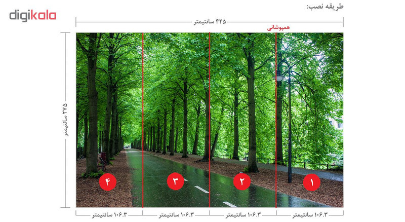 پوستر دیواری سه بعدی طرح جنگل کد ITT13