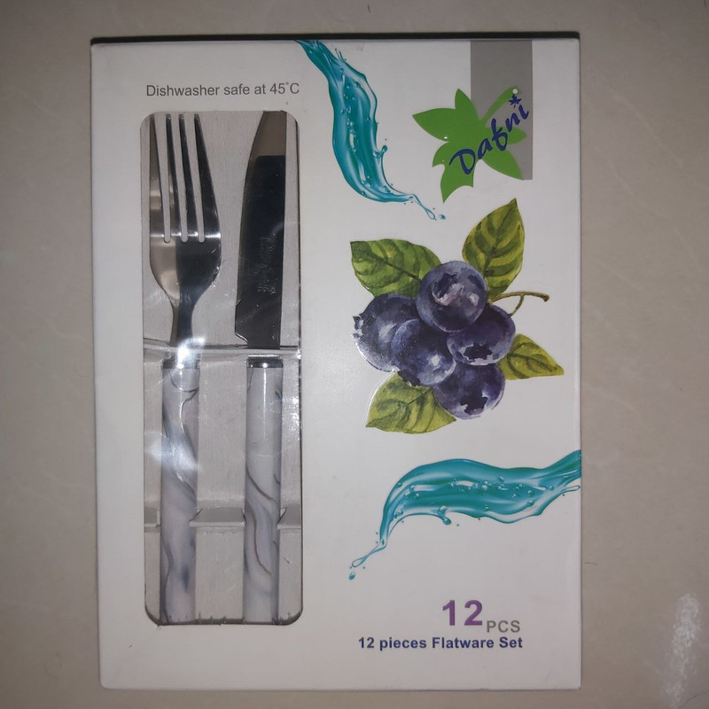 سرویس کارد و چنگال 12 پارچه دافنی مدل سنگی