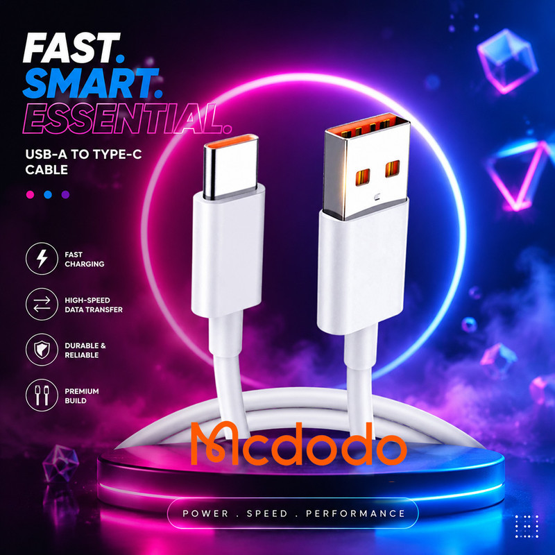 کابل تبدیل USB به usb-C مک.دودو مدل CA-6673 طول 1 متر