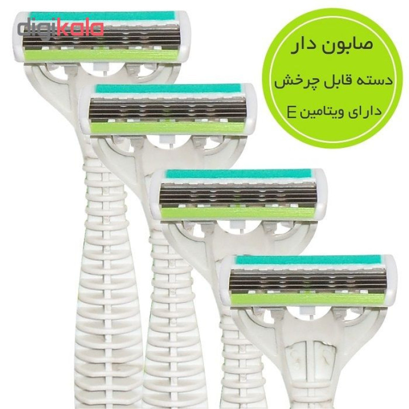 خود تراش سوپرنیکس مدل 5 blade بسته 4 عددی