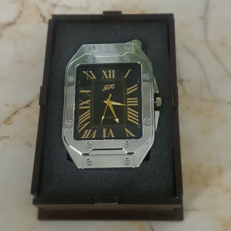 فندک مدل ساعت دار طرح کلاسیک کد DK-102
