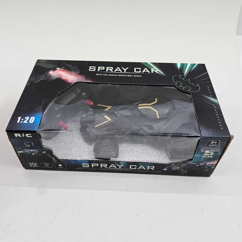 ماشین بازی کنترلی ناب سل مدل بتمن شارژی دودزا چراغدار همراه با فیگور بتمن BATMAN REMOTE CONTROL SPRAY CAR