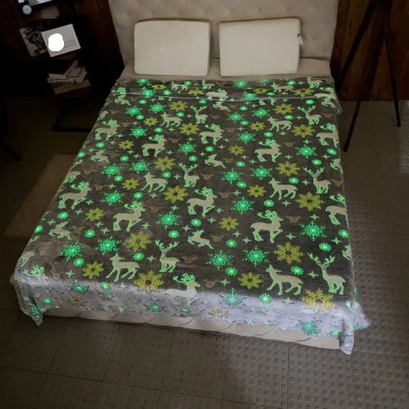 پتو مسافرتی 2 نفر ویراگیتا مدل  شبنما کریسمس سایز 220x200 سانتی‌متر