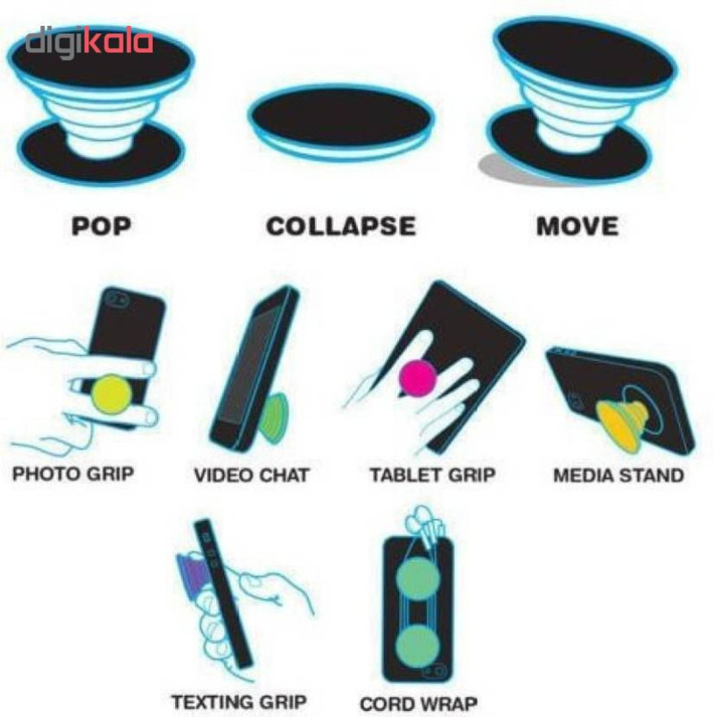پایه نگه دارنده گوشی  موبایل پاپ سوکت مدل topsockets 03