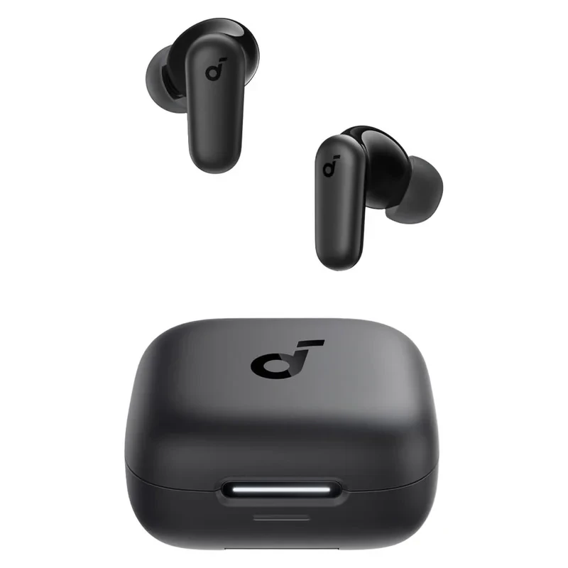 هدفون بلوتوثی انکر مدل Soundcore P30i با نویز کنسلینگ فعال (ANC)، درگاه شارژ USB Type-C، دارای 4 میکروفون با فناوری هوش مصنوعی، مجهز به دکمه لمسی و نشانگر LED مقاوم در برابر رطوبت و گردوغبار