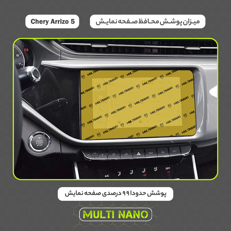 محافظ صفحه نمایش خودرو مولتی نانو مدل X-S1N مناسب برای چری Arrizo 5 Atomatic