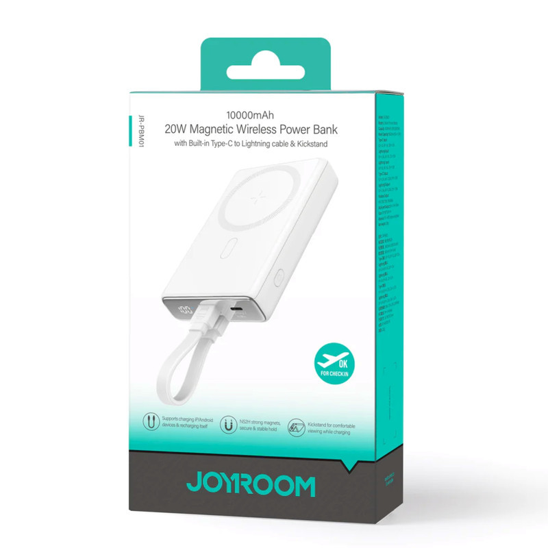 پاور بانک جوی روم مدل JR-PBM01 ظرفیت 10000 میلی آمپر ساعت