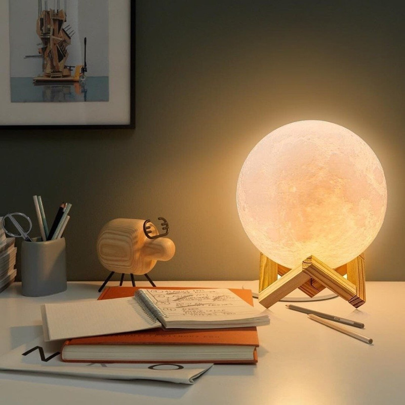 چراغ خواب طرح کره ماه مدل 3D Moon
