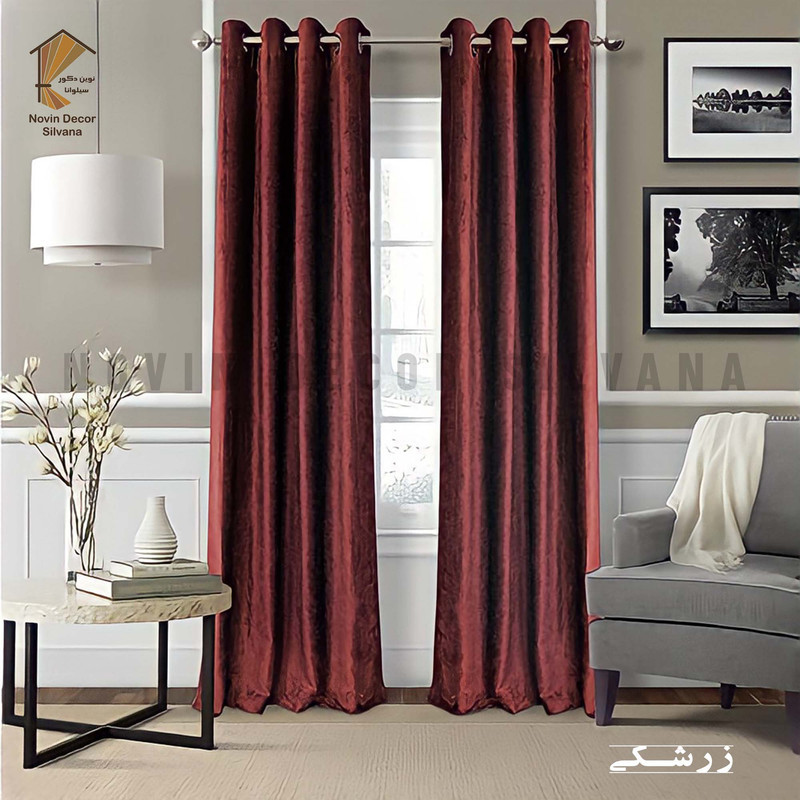 پرده نوین دکور سیلوانا مدل مخمل شانل 280  سایز 280x280 سانتی‌متر