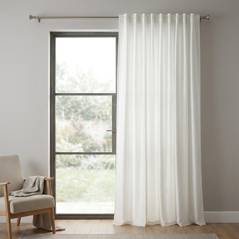 پرده مدل ساده آستر فلامنت سایز 180x275 سانتیمتر