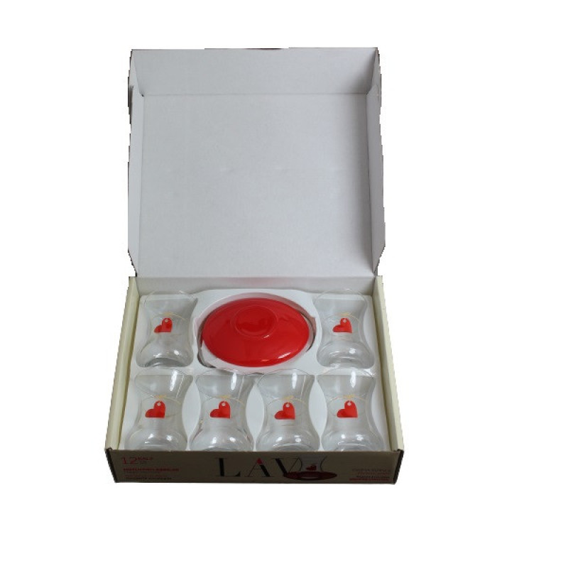 ست فنجان و نعلبکی 12 پارچه لاو مدل KALPS1X