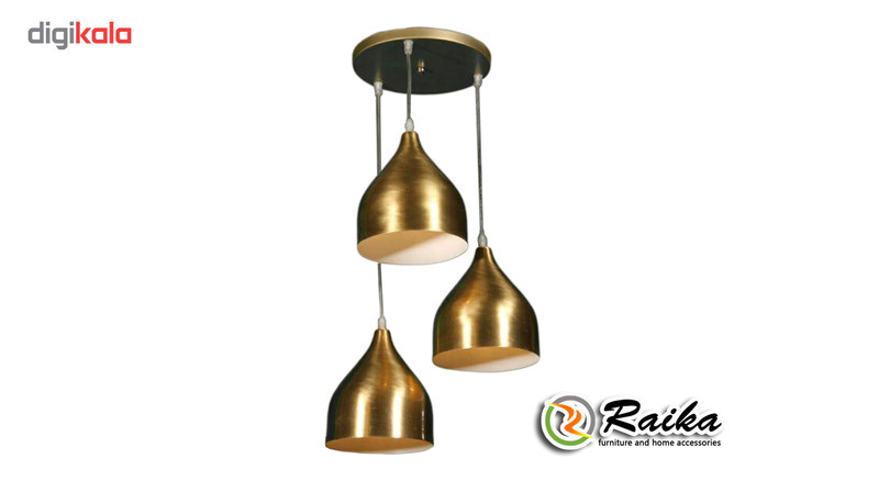لوستر رایکا 3 شعله مدل شیپوری کوتاه کد ROS760
