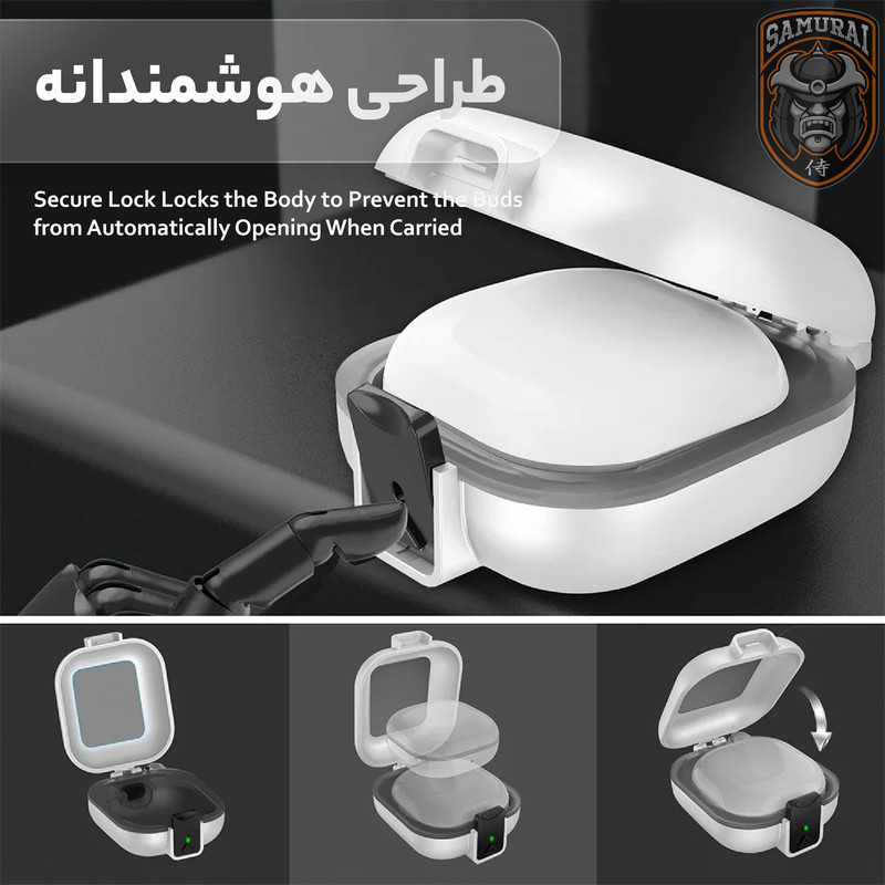کاور سامورایی مدل Quad-38 مناسب برای کیس هدفون سامسونگ Galaxy Buds Live  Buds Pro  Buds 2  Buds 2 Pro  Buds FE  Buds Core