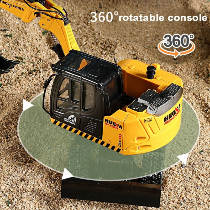 ماکت ماشین ناب سل مدل بیل مکانیکی راهسازی فلزی هوینا کد 1725 HUINA EXCAVATOR