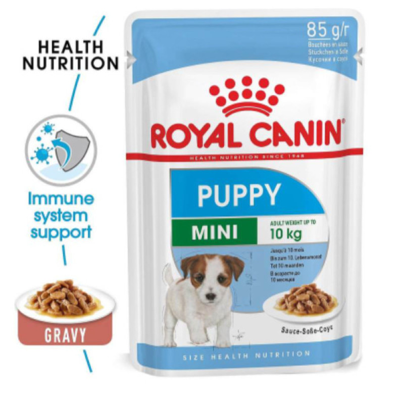 پوچ سگ رویال کنین مدل Mini Puppy وزن 85 گرم بسته 12 عددی