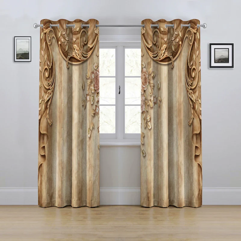 پرده مدل پانچی طرح پرده و پتینه سایز 280x145 سانتی متر