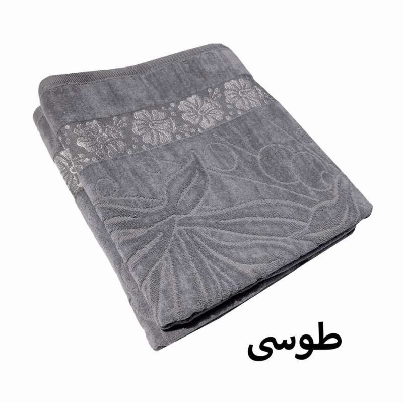 حوله حمام هنرمند طرح گل سایز 150×100 سانتی متر
