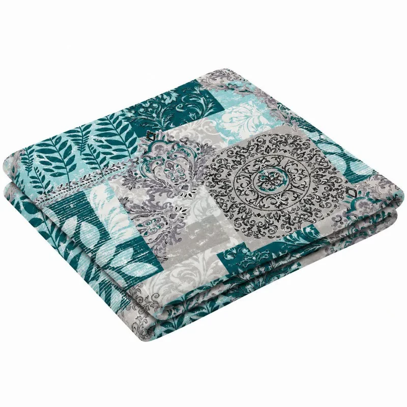 ملحفه تترون مدل برگ خورشید کد 002 یک نفره سایز 200x150 سانتی متر
