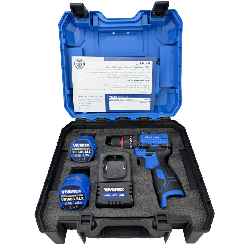 پیچ گوشتی شارژی ویوارکس مدل VR1608 BLX