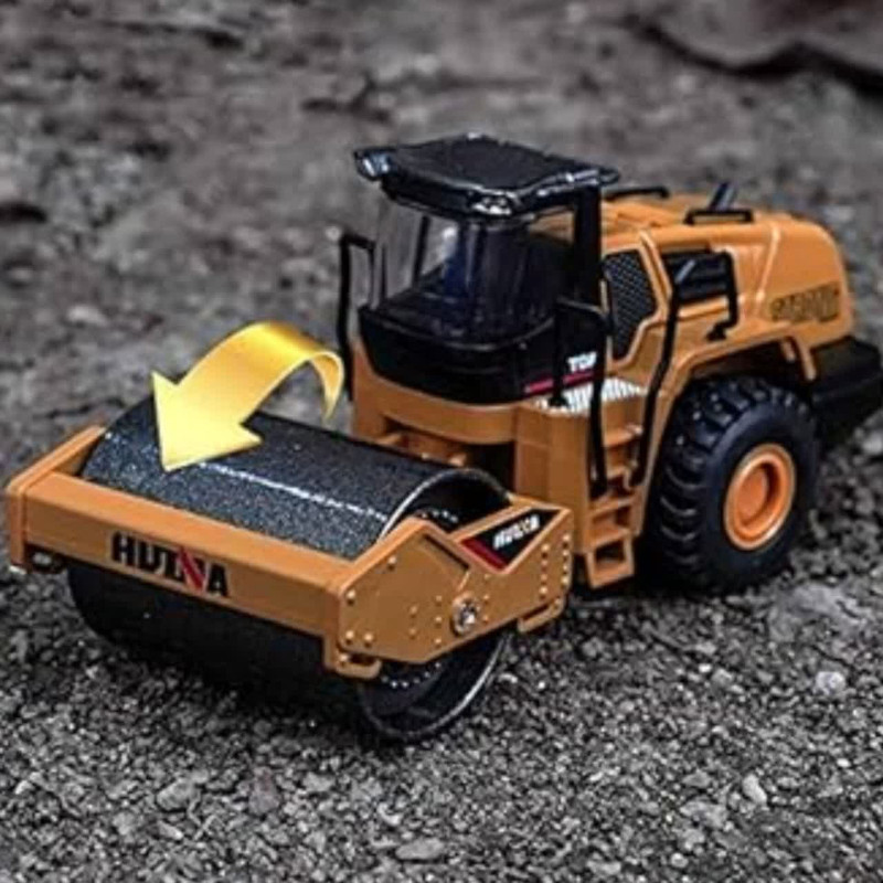ماکت ماشین ناب سل مدل غلطک فلزی راهسازی هوینا کد HUINA 1715 ROAD CONSTRACTION  METAL ROAD ROLLER SCALE 1:50