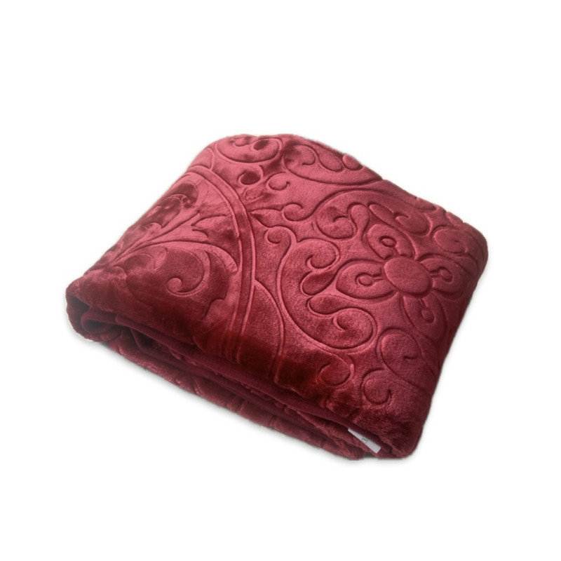 پتو گلبافت مدل گلبرجسته يك نفره سايز 160x220سانتی متر