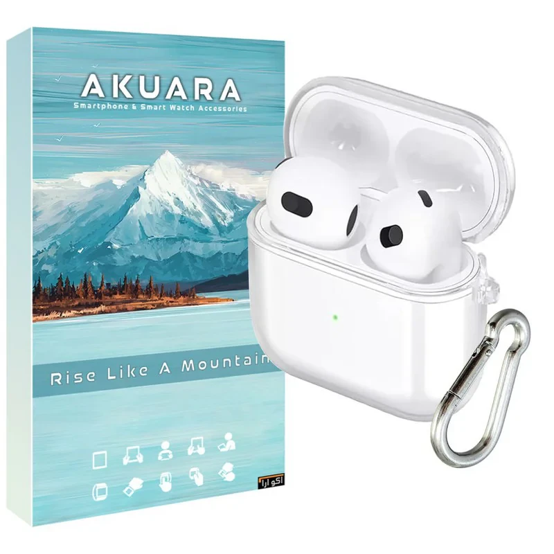کاور آکوآرا مدل Clear مناسب برای کیس هدفون بی سیم اپل Airpods 4
