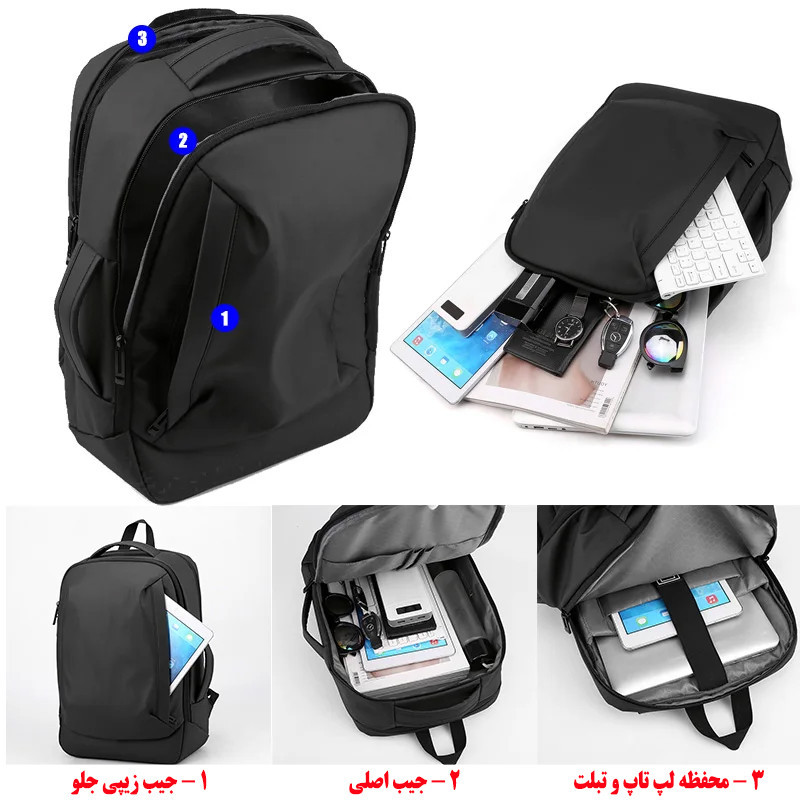 کوله پشتی لپ تاپ مدل 2104 مناسب برای لپ تاپ تا 15.6 اینچی