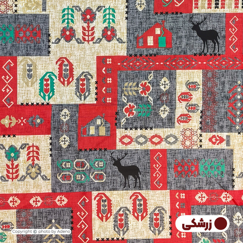 روکش لحاف آدنو مدل ترکمن کد IR174 دونفره سایز 220x240 سانتی متر