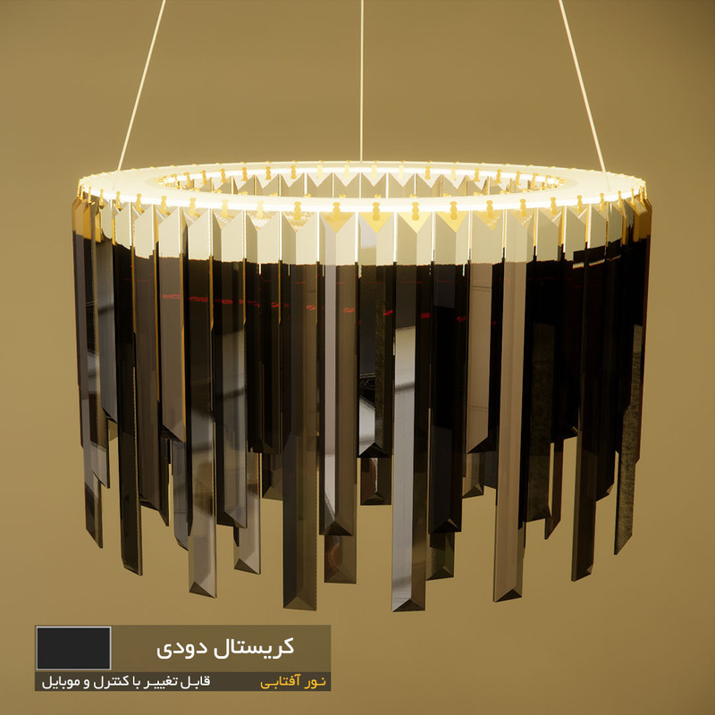 لوستر نورکیا مدل تک حلقه قندیلی کد 1R-40G