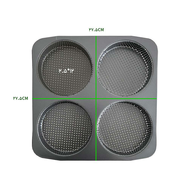 قالب کیک یزدی مدل تفلون مافین توری 4 خانه کد 12