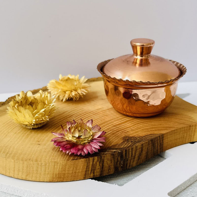 قندان مسی مدل لب چین کد ZH395.1