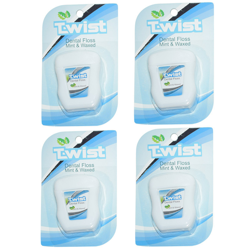 نخ دندان تویست مدل Mint And Waxed بسته 4 عددی