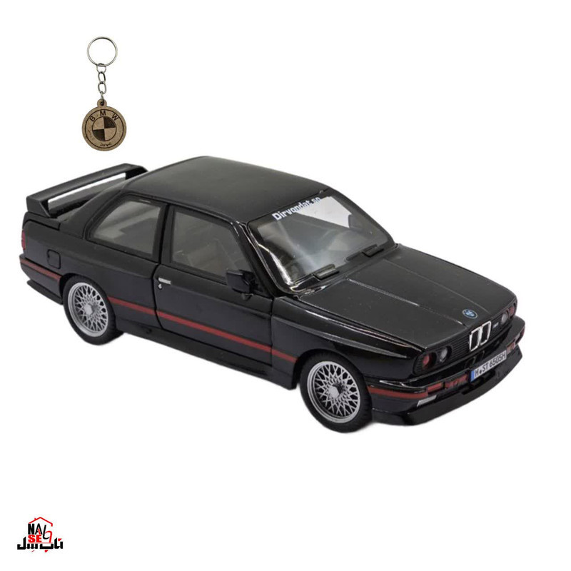 ماکت ماشین ناب سل مدل بی ام و فلزی BMW M3 E30 به همراه جاسوییچی