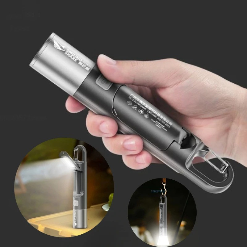 چراغ قوه دستی اسمایلینگ شارک مدل شارژی SD-1011 با نور مهتابی