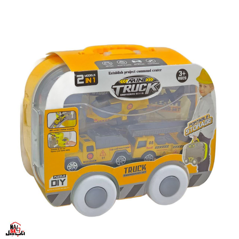 کیت ماشین بازی ناب سل مدل پارکینگ چمدانی راهسازی طرح Road construction machine